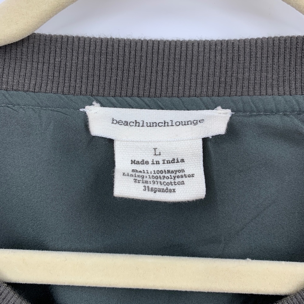 Beachlunchlounge Olive Green Camo Bomber Jacket Sz L - Picture 7 of 10